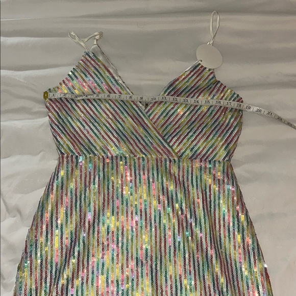 Storia Sequin Mini Dress – Size L – New With Tags – Multicolor Sparkle - Picture 7 of 10